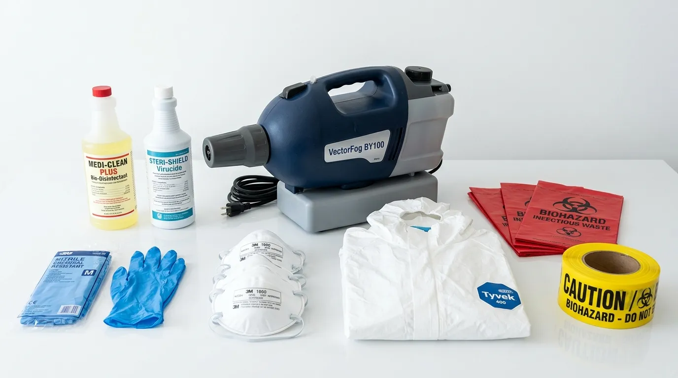 Professional biohazard remediation crew working in Lincolnia